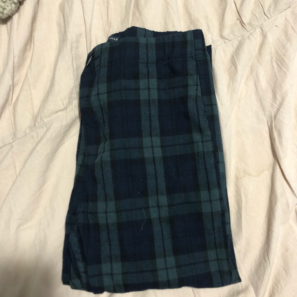 Forest Green and Navy Plaid Tilden Pants